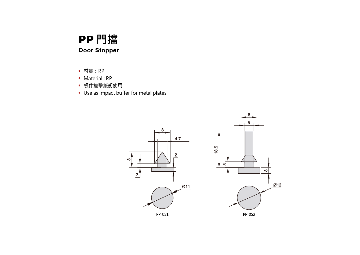 PP門擋 | | | 昱興科技UMAX-TECH｜全系列台灣自動化設備、零件、耗材